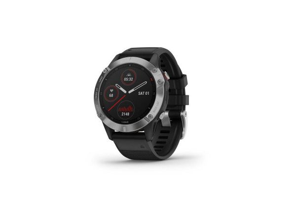 Reloj Garmin Fenix 6s Plateado Con Malla Negra