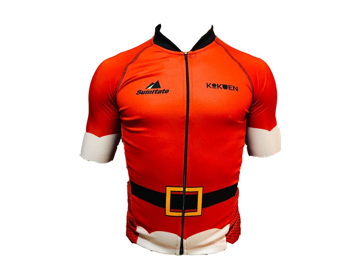 Jersey de ciclismo Kokuen diseño navideño