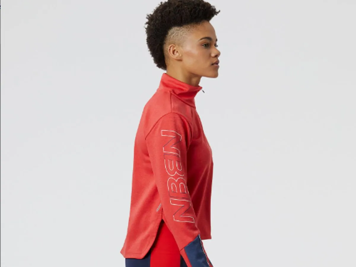 Buzo Medio Cierre New Balance Accelerate Pacer Half Zip Mujer