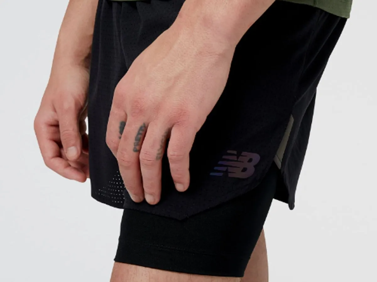 Short Con Calza New Balance Q Speed 5 Inch 2 In 1 Hombre