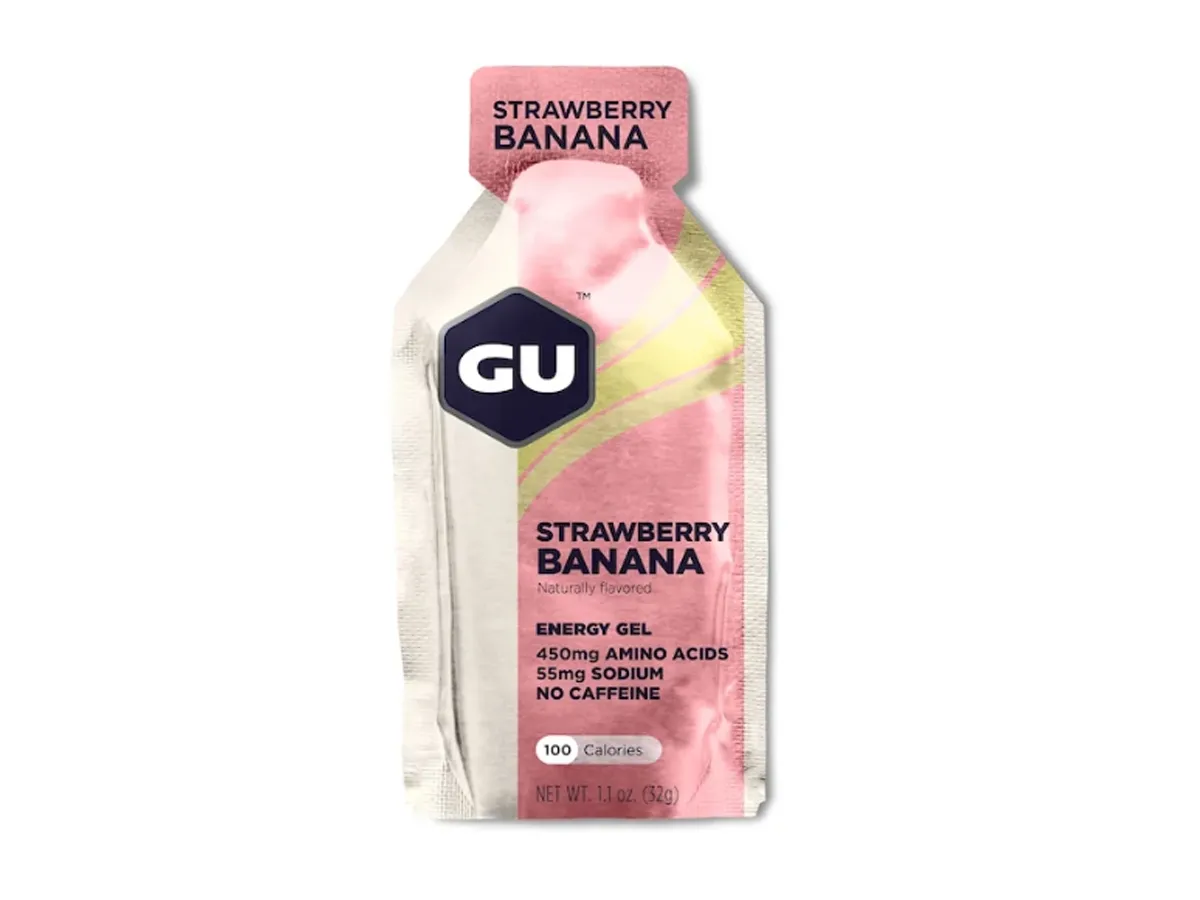 Geles Energeticos Gu - Sabor Strawberry Banana (sin Cafeina)