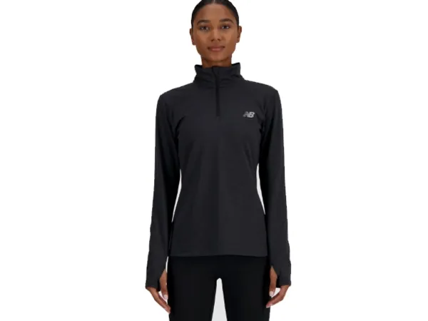 Buzo Medio Cierre Sport Essentials New Balance Space Dye Quarter Zip Mujer