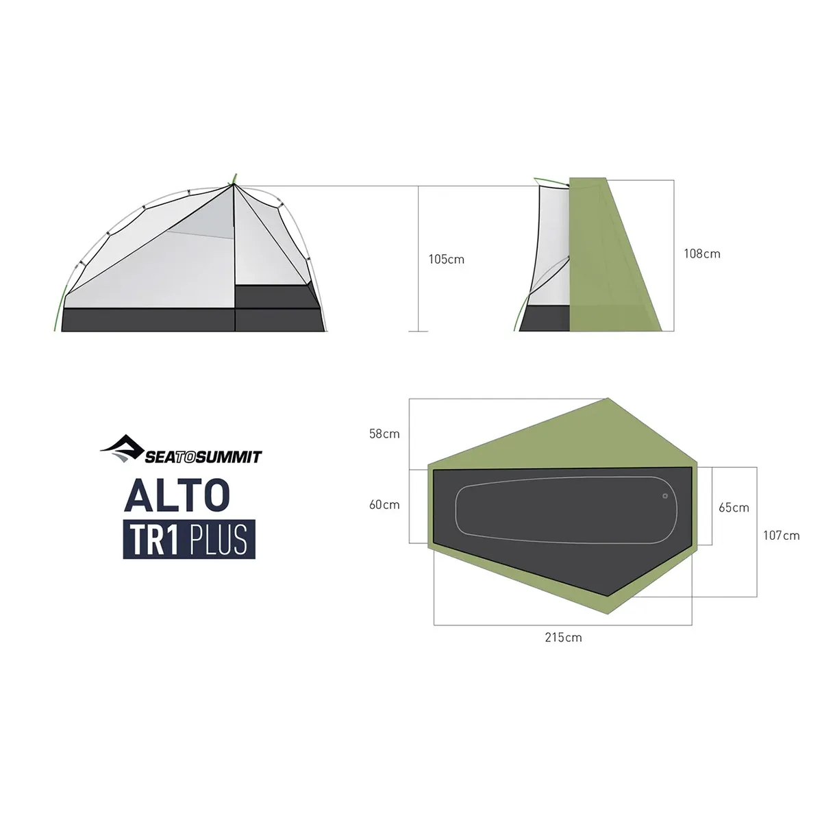 Carpa Sea To Summit Alto Tr1 Plus Ultralight 1 Persona