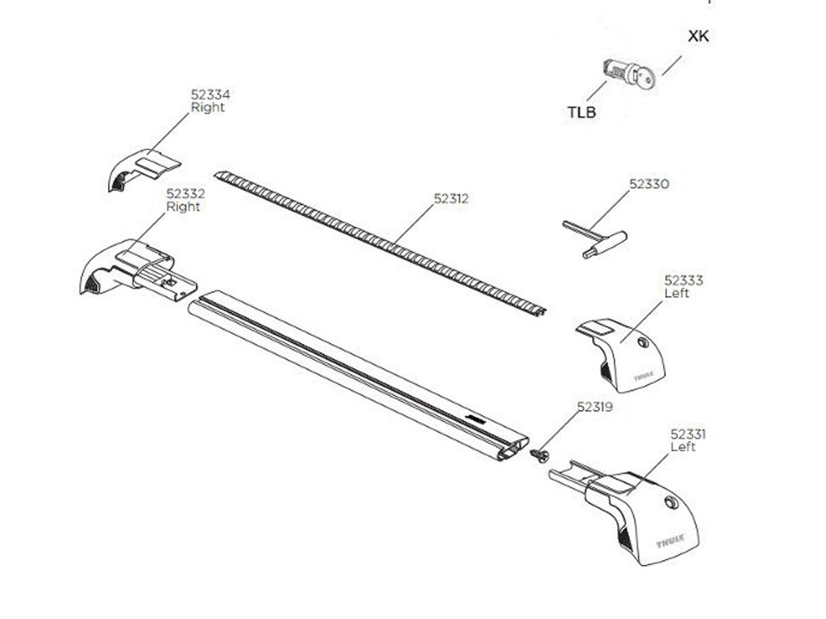 Barra De Techo Thule Wingbar Edge 9591 Al