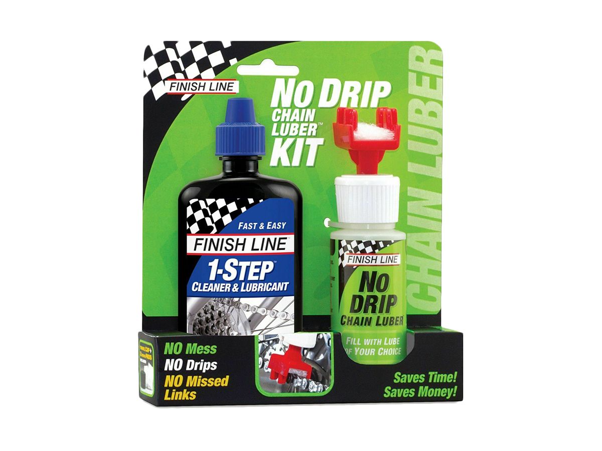 Kit Finish Line No Drip Chain Luber + Lubricante 1-step  4oz-120ml