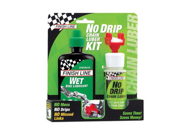 Kit Finish Line No Drip Chain Luber + Lubricante Wet Lube  4oz-120ml