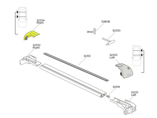 Puntera Derecha De Plastico  Thule 52334